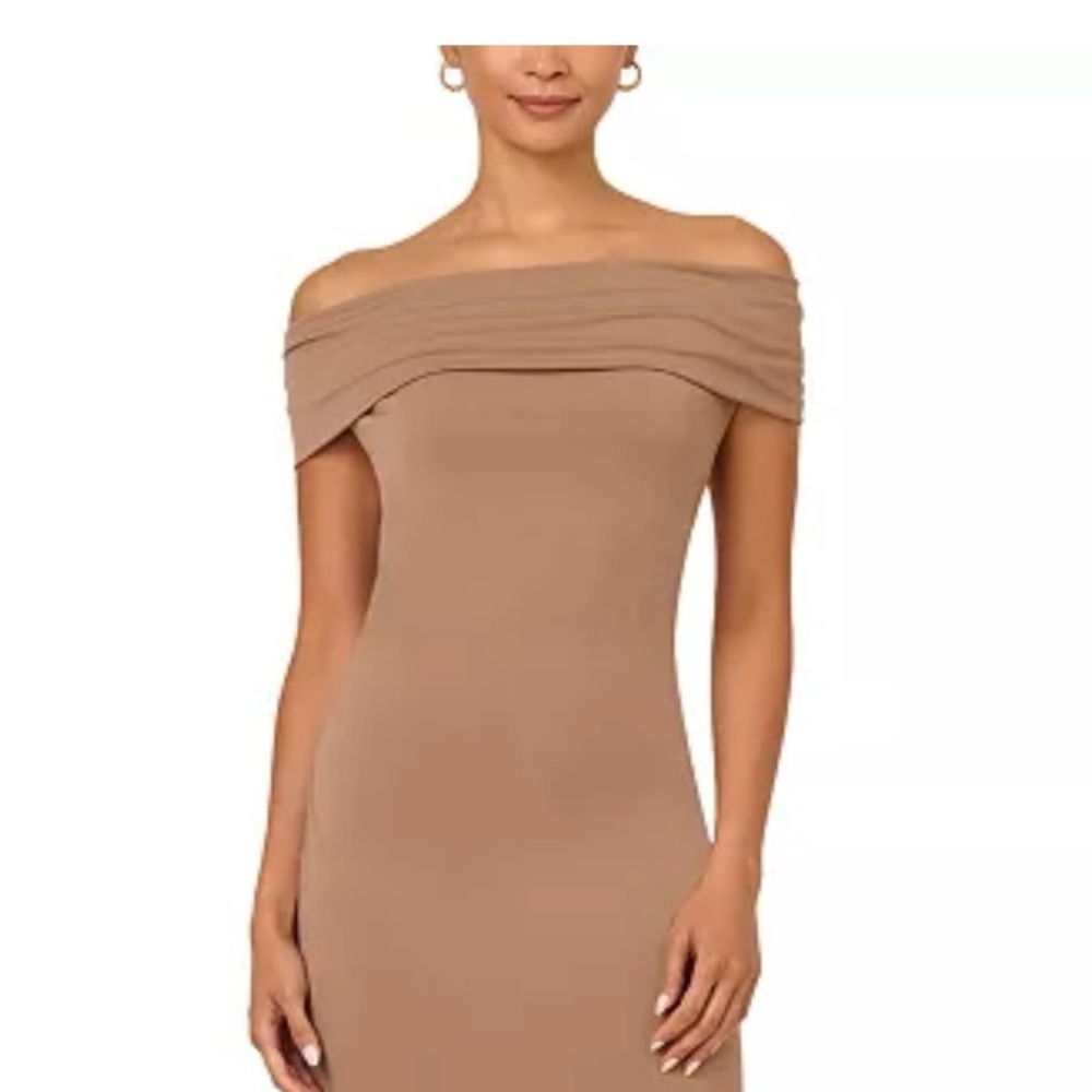 Elegant Tan Maxi Dress